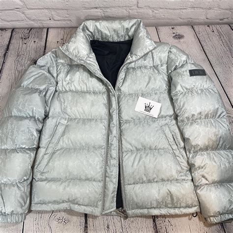 dior puffer grey|genuine Dior puffer coat.